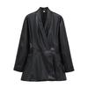 Womens 2026 French Style Slim Fit Leather Jacket Commute