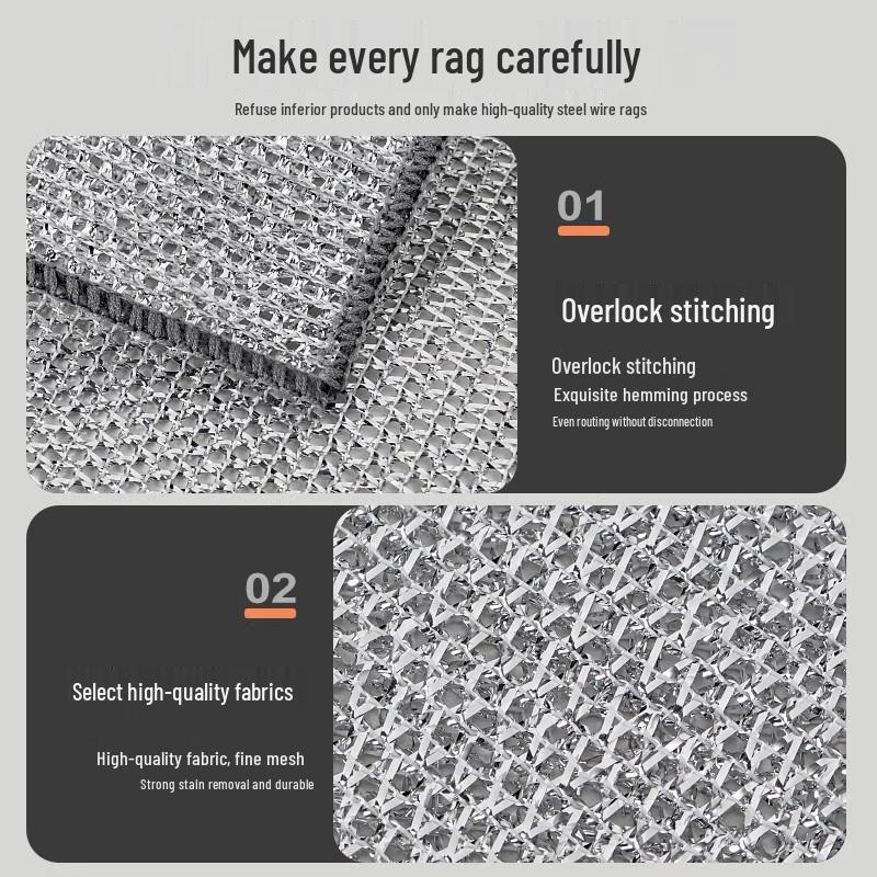 Double-Sided Non-Stick Metal Dishwashing Cloth