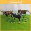 Modello in PVC di Animale da Fattoria Toro Longhorn del Texas Statuetta da Collezione per Esposizione Educativa