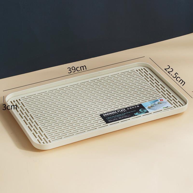 Double-Layer Plastic Draining Tray: Durable Household Tea, Bowl & Chopstick Storage Rack