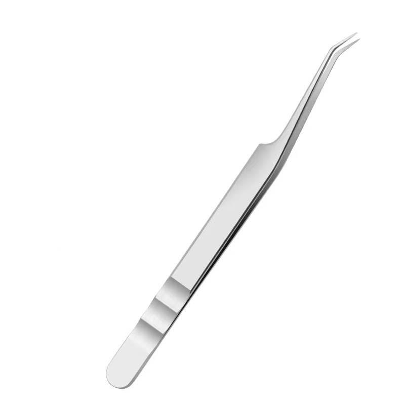 

Пинцет изогнутый высокой точности Gold Feather для наращивания ресниц - Инструмент лэш-артиста