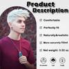 Men's Fashion Short Straight Wig, White Side-Part High-Temperature Fiber Hairpiece