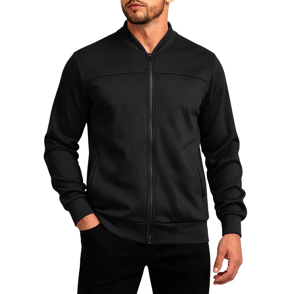 Men's Casual Brushed -Lined Jacket, Warm Thick Winter Coat for Cold Everyday Wear