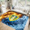 Leeds United Football Design Crystal Velvet Carpet Cozy Non?Slip Printed Rug For Bedroom Living Room Entrance