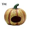 Aquarium Cave for Small Fish Pumpkin Hideout, Halloween Tank Decoration, Resin Jack-O-Lantern Decorative Habitat Hide Betta Shrimp Aquatic