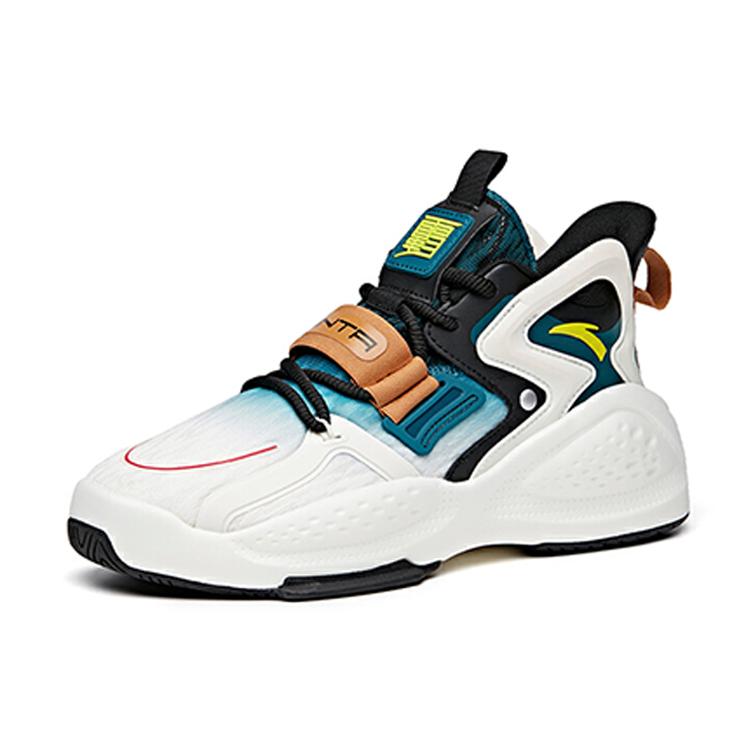 Anta Bastard 2.0 Comfortable Abrasion Resistant Breathable Low top Skateboard Shoes Men's White 112038081-4