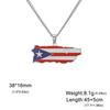 EUEAVAN Latin American Country Map Necklace Stainless Steel Haiti Argentina Venezuela Colombia Chile Flag Jewelry Gift Wholesale
