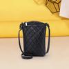 Bag Women'S Bag Genuine Leather Women'S Fashion Diamond Middle-Aged Mother First Layer Cowhide Crossbody Shoulder Mobile Phone Bag Woman