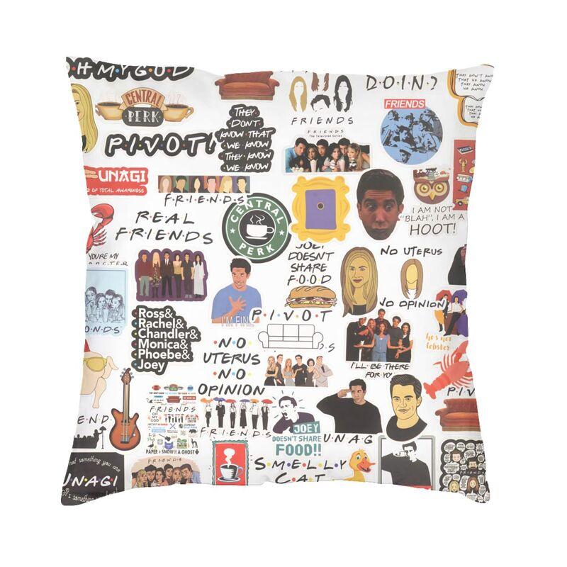 Classic Friends TV Show Cushion Cover Two Side 3D Printing Floor Pillow Case for Living Room Custom Pillowcase Home Decoration