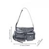 Ladies Personality Millennial Babes Street Bike Bag Multi-Pocket Vintage Shoulder Crossbody