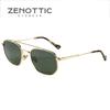 ZENOTTIC 2025 Fashion Hexagonal Geometry Polarized Sunglasses Unsiex Polygon Metal Shade Pilot Sun Glasses ZS1210