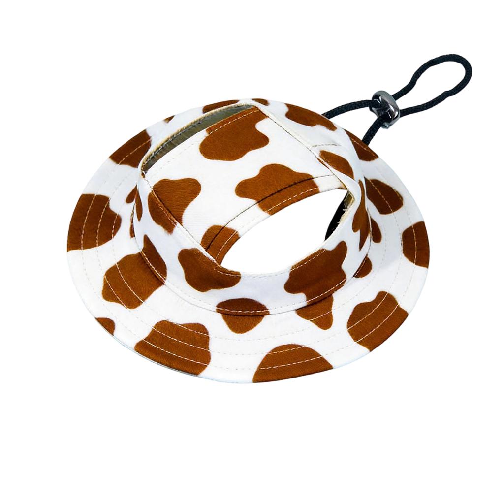 Adjustable Pet Hat with Wide Brim and Ear Hole Design Lightweight Sun Protection Cap for Dogs and Cats Outdoor Use