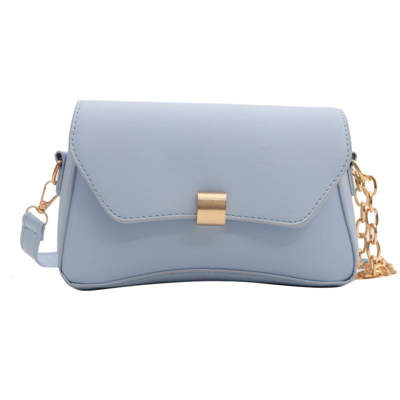 Summer 2024 Fashionable Chain Shoulder Bag With Lock Buckle Small Square Bag