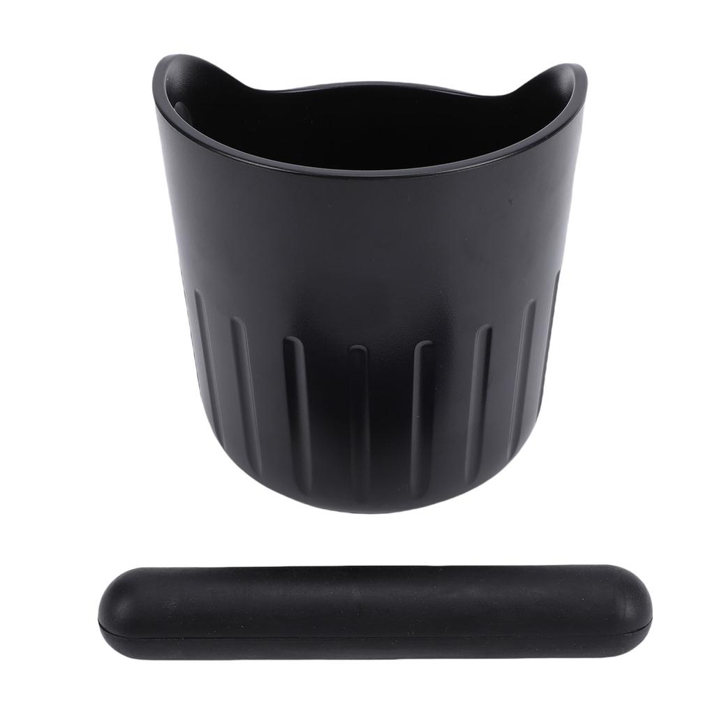 Coffee Knock Box Black ABS Portable Coffee Knock Bin with Anti Slip Base for Coffee Grounds