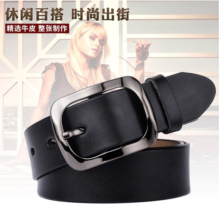 Women'S Genuine Leather Retro Belt Concave And Convex Personalized Pure Cowhide Belt Retro Pure Cowhide Wide Pants Belt