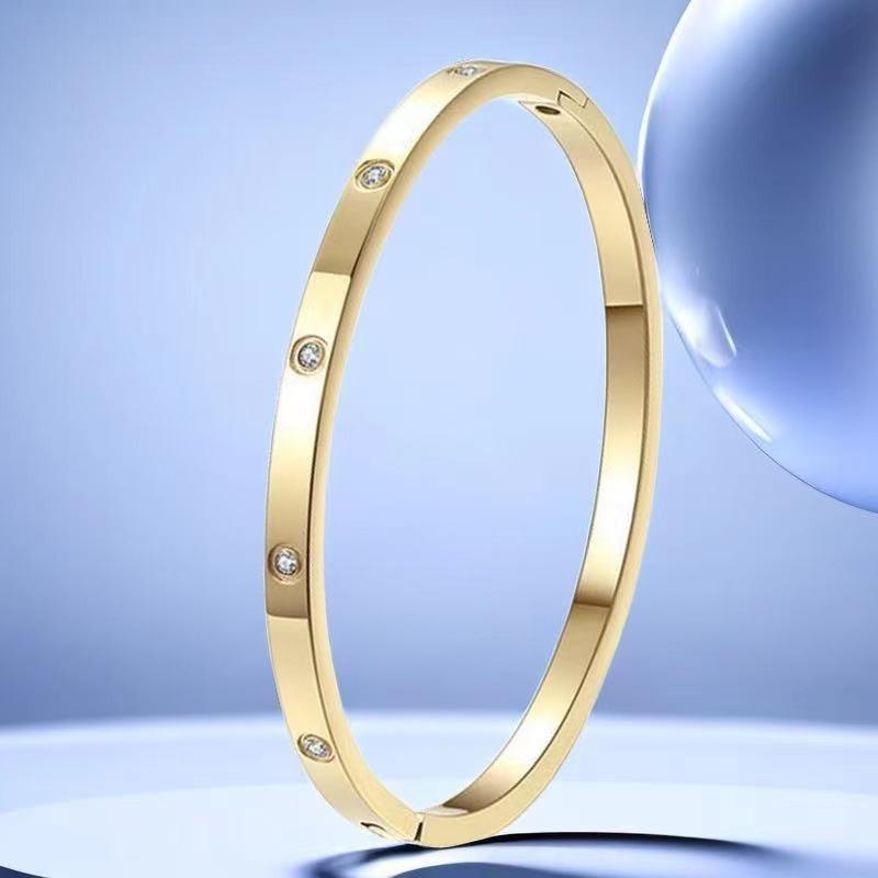 Bracelet Girls Niche Titanium Steel Jewelry Premium Sense Ins Wind Nail Opening Jewelry