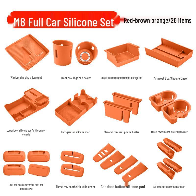 Essential Silicone Mat Set for AITO M7, M8, M9 Interior Decoration - Fits 26 Models