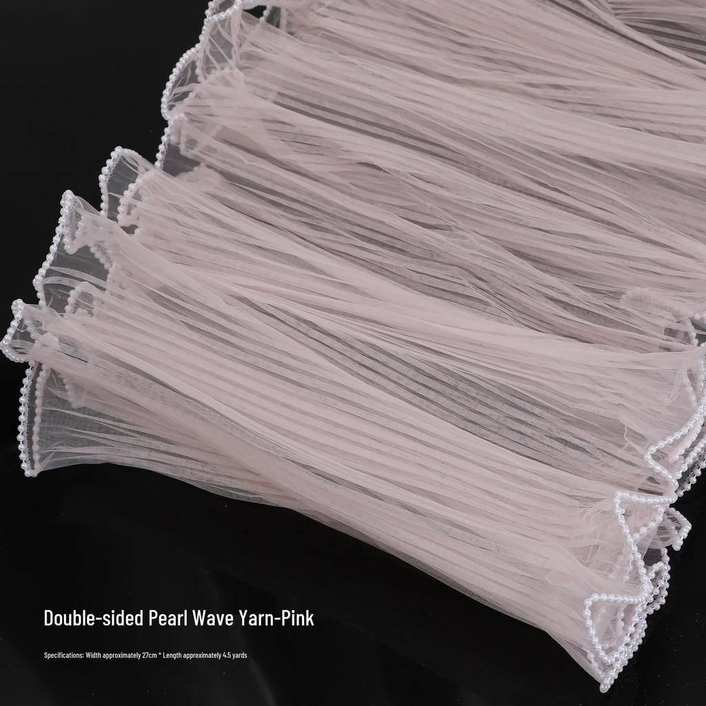 Perlwellen Plissiertes Netzgarn Blumenwickelmaterial