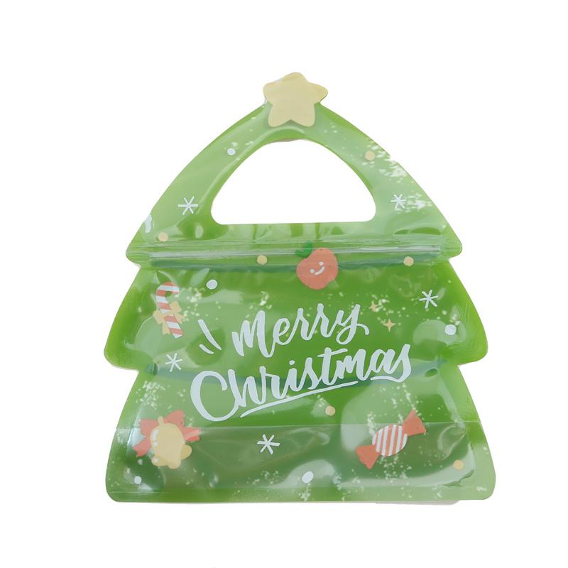 Christmas Tree Festival Gift Handle Bags for Candy Biscuit Cookies Chocolate Packaging Bags Birthdays Parties Holiday Decor