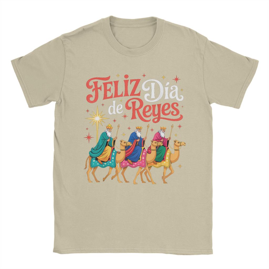 Men's Happy Three Kings Day Epiphany Day 2026 T Shirt Feliz Dia De Reyes Clothing Vintage Short Sleeve Crewneck Tees T-Shirt
