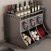 ZISIZ Wall-Mounted 3-Tier Stainless Steel Spice Rack