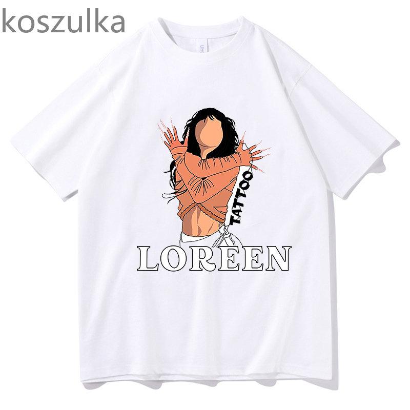 Unisex Eurovision Song Loreen tattoo Cotton Tshirt Graphic T Shirts Unisex Clothing Short Sleeve Printed T-shirt Casual T-shirt Unisex's Tops