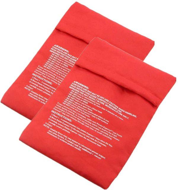 Kitchen Microwave Baking Potato Bag Reusable Microwave Cooker Bag Quick Fast Baked Pouch Potato Bag Washable Fabric Cooker Bag