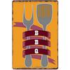Metal Aluminum Signs BBQ Party Zone Wall Decoration Plaque Vintage Art Poster Iron Painting for Man Cave Home Cafe Garden Club