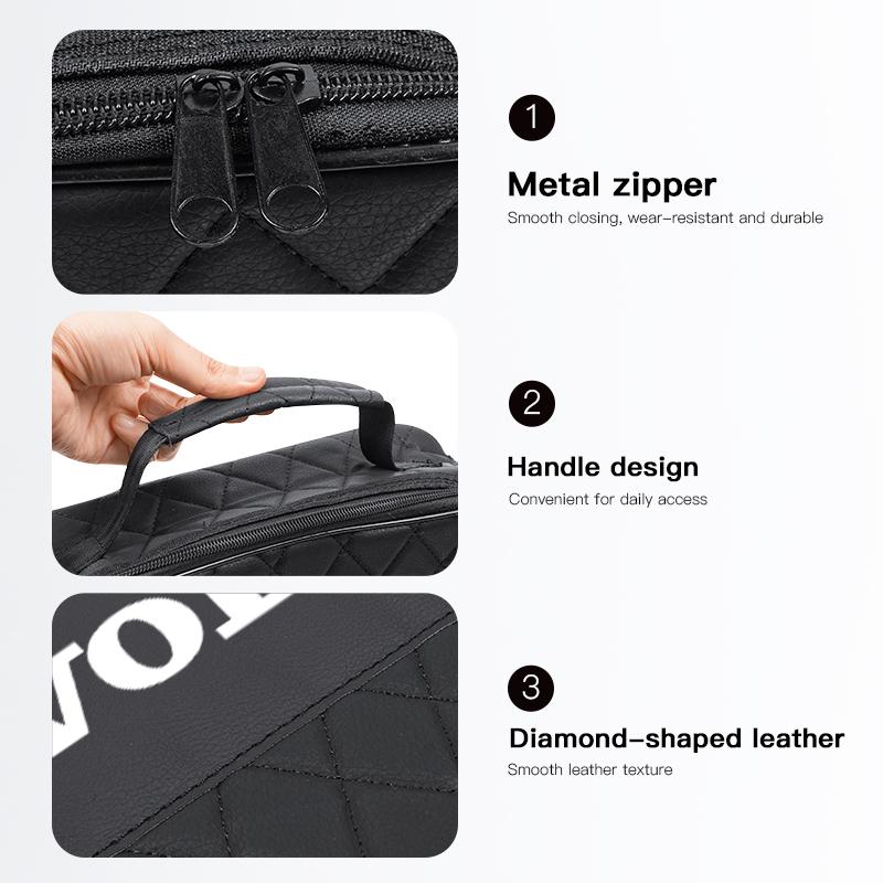 Car Charging Gun Storage Bag Auto Logo Handbag Leather Organizer For Volvo XC90 V90 V60 XC60 V40 EC40 EX40 S80 S60 S90 C40 XC40