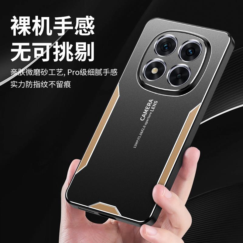 Luxury Metal Frosted Camera Lens protection Hard Back Case for Xiaomi Redmi Note 15 / Note 15 14 Pro+ / Pro Soft Bumper Cover