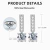 D Color 0.5Carat  Moissanite Diamond Stud Earrings for Women 2023 Trending Jewelry 925 Silver 18K White Gold Plated Long Earrings