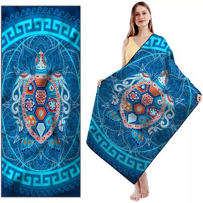 Datura Turtle Double-sided Velvet Quick Drying Printed Beach Towel Adult Swimming Towel Microfiber Beach Towel