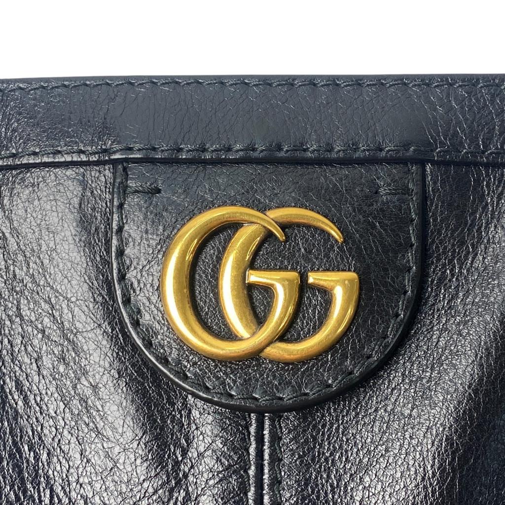 Used GUCCITote Bag Black/gold Leather Women