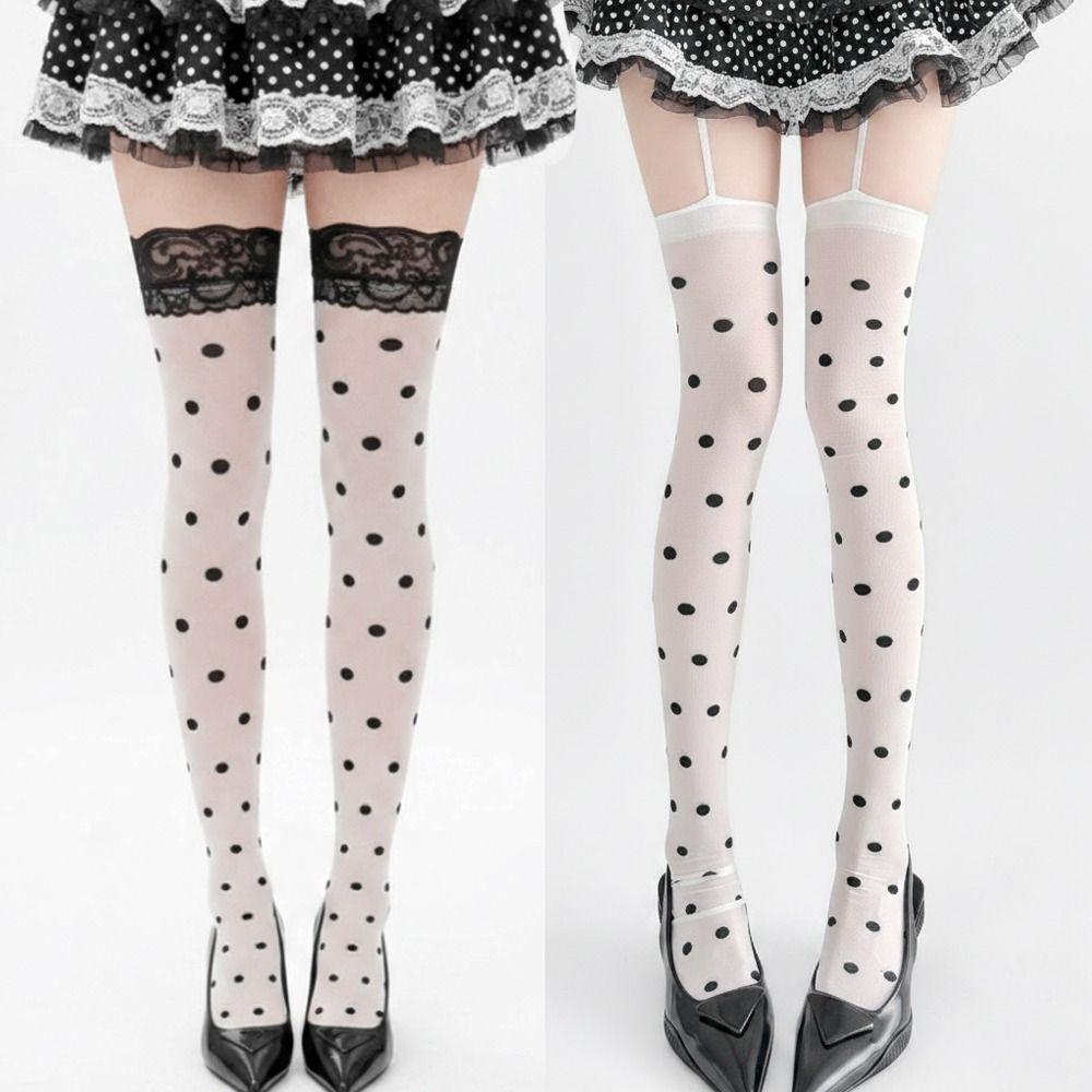 Breathable Thigh High Stockings Lace Trim Sexy Stockings Perfect Over Knee Stockings  For Women