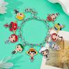 Einteilige Handkette mit Cartoon-Motiven von Luffy, Ace, Chopper aus Zamak-Legierung für Unisex-Geschenk