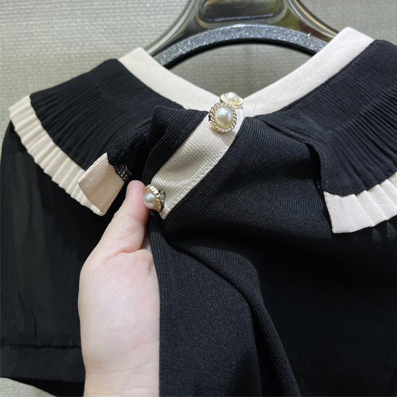 Women Sweaters Pullovers 2025 Summer Short Sleeve V-Neck Casual Knitted Sweater Women Tops Pullover JJ294