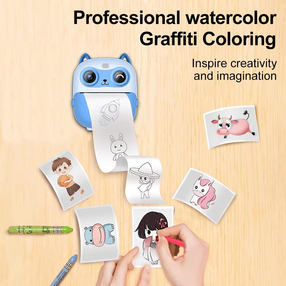 Digital Children Camera Photography Instant Print Mini Portable Photo Video Recorder Thermal Printer Educational Birthday Gifts