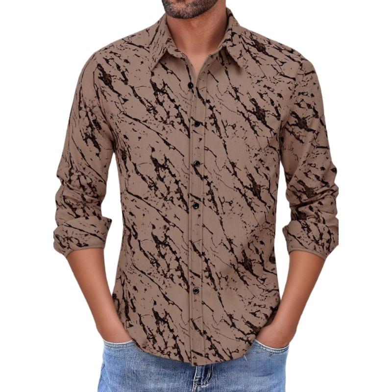 Men S Slim Fit Striped Corduroy Long Sleeve Shirt S