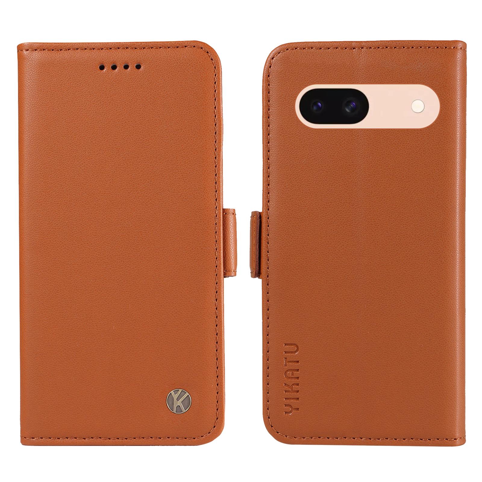 For Google Pixel 8a Wallet Phone Case YIKATU YK-003 Leather Stand Cover C