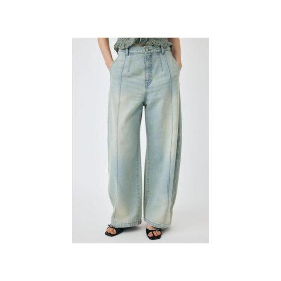 PIN TUCK COCOON STRAIGHT L/BLU1