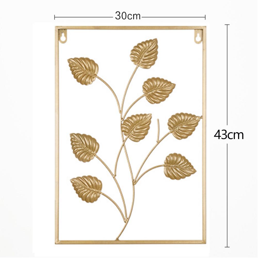 Metal Leaf Iron Wall Hanging Decor Palm Maple Leaves Plant Ginkgo Nordic Wall Pendant Mural Living Room Bedroom Home Decoration