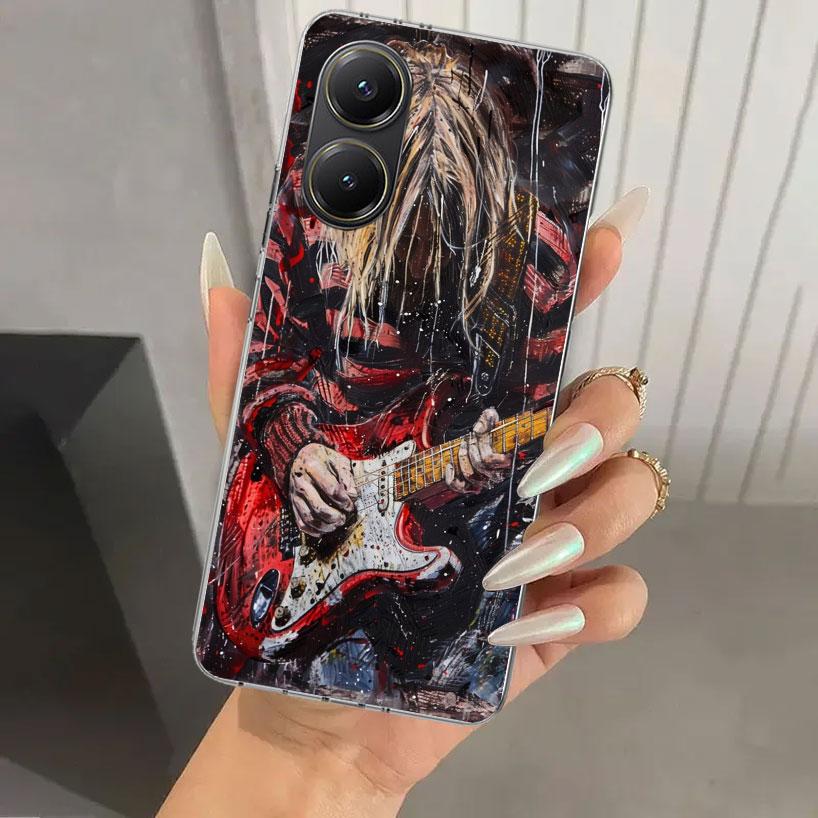 Retro Singer Kurt Cobain Phone Case for Xiaomi Poco X5 X6 X7 Pro F7 Ultra M7 Redmi 15 15C 13 13C 12 12C 10 10A 10C 9 9A 9C 9T Sh
