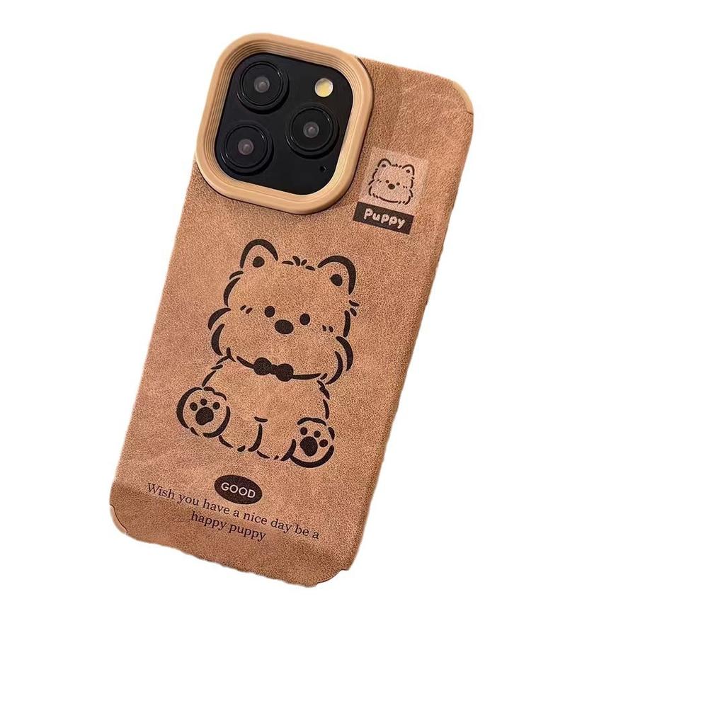 Skin Brown West Highland Puppy Suitable for Apple 16promax Mobile Phone Case for Women Iphone14/12 Veneer 15