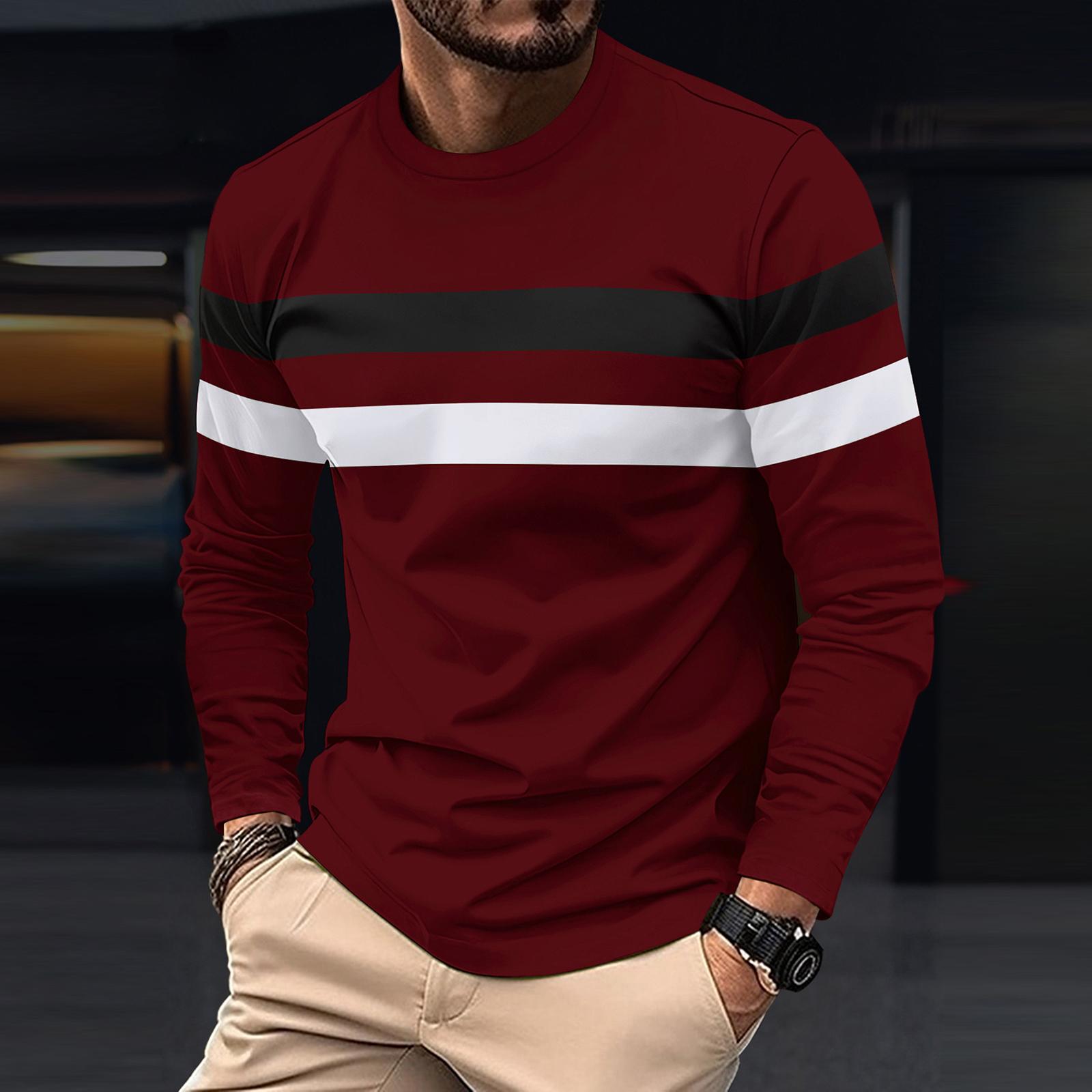 

Men s T Shirt O-Neck Clothing Apparel Outdoor Long Sleeve Print Fashion Designer Vintage XXL