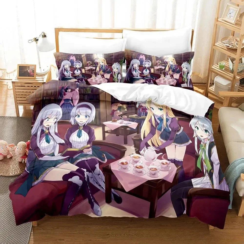 In Another World with My Smartphone Bedding Set Single Twin Full Queen King Size Bed Set Adult Kid Bedroom Duvetcover Sets Anime