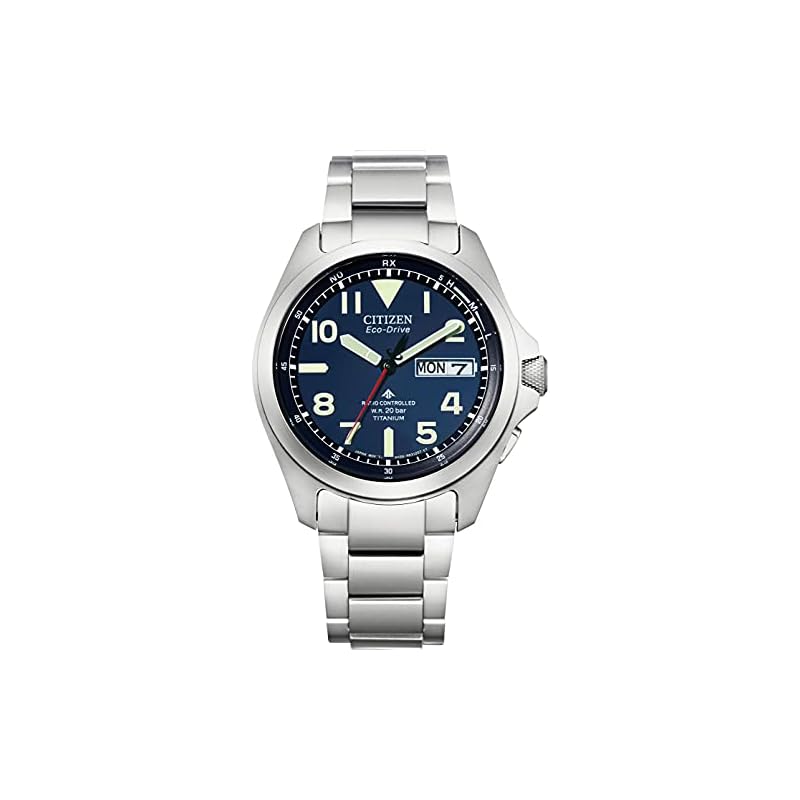 CITIZEN PROMASTER Wristwatch (Radio-Controlled, 20 ATM Water Resistant, Easy-to-Read) AT6080-53L, Lightweight Titanium Watch with Day & Date Display,