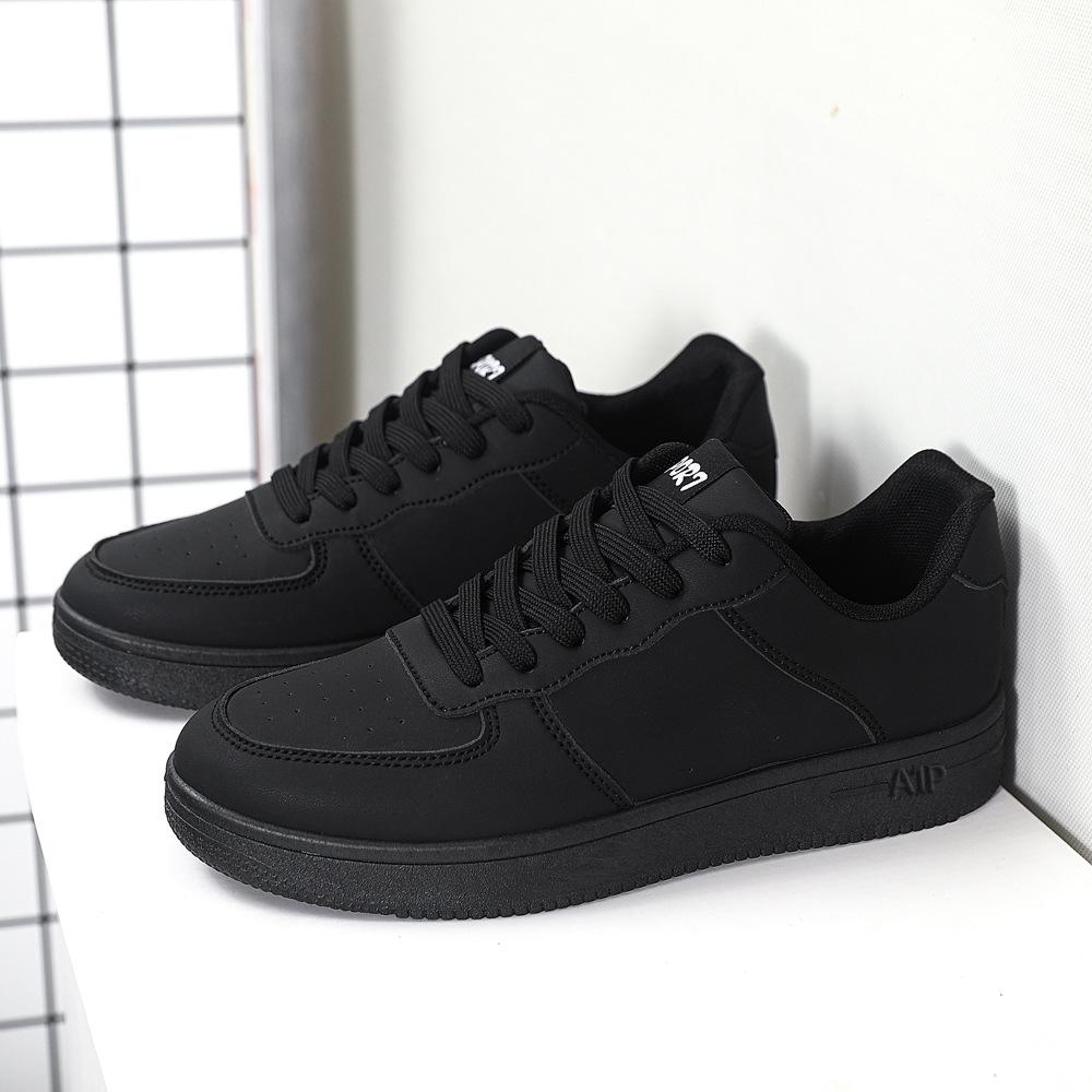 

2024 мужская обувь новая летняя повседневная обувь для скейтборда для бега спортивная повседневная обувь корейская версия трендовая обувь белая обувь внешняя торговля 39 чёрный