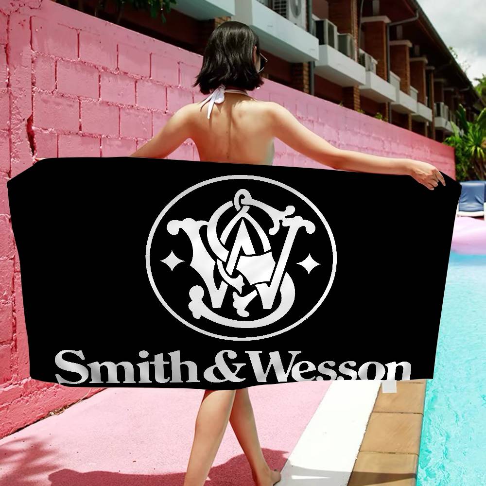GUN Smith Wesson Microfiber Beach Towel Absorbent Quick Dry Soft Yoga Swimming Resort Mountain Climbing Towel
