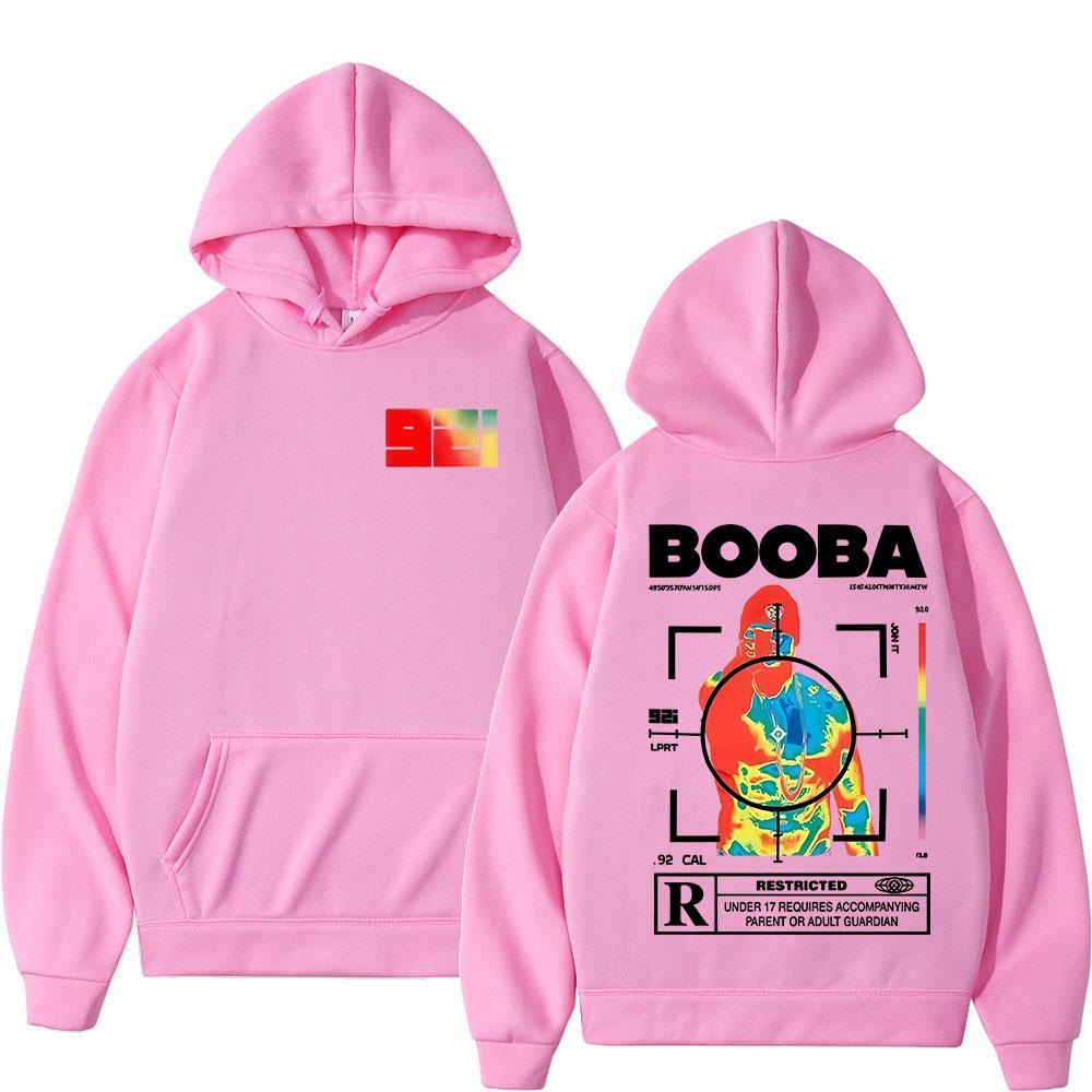 France Rapper BOOBA B2O Tour Men's Hoodies Retro Style Hip Hop Long Sleeves Hooded Sweatshirts Clothing Oversized Pullover