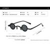 Vintage Rock Punk Man Sunglasses Classic Small Round Sunglasses Women Wide Bridge Metal Frame Black Lens Eyewear Driving